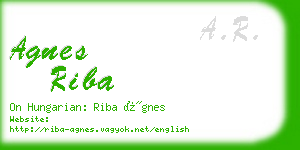 agnes riba business card